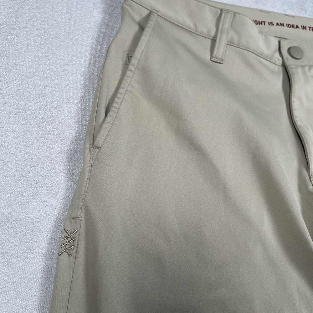 Rhone Mens Size 28 Golf Jogger Pants Khaki Beige Technical Stretch Ankle Zip - Picture 8 of 10